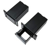 E-outstanding Caja de batería de 9 V, 2 piezas, plástico negro, vertical, 9 V, soportes para batería, cajas para guitarra y bajo