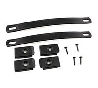 E-outstanding Correa de mango, 2 piezas de 20,3 cm, mango de correa negra con tapas de metal y tornillos para amplificadores de guitarra, altavoz y gabinete
