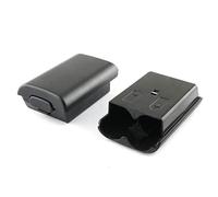 E-outstanding Funda de batería 2 piezas negro AA batería trasera cubiertas titulares conchas para Xbox 360 controlador inalámbrico