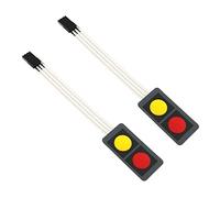 E-outstanding Interruptor de membrana de matriz de teclado ultrafino 2 teclas, rojo y amarillo 2 botones