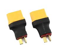 E-outstanding Paquete de 2 adaptadores hembra XT90 a macho T-Plug Deans sin cable, conector de dron RC, accesorios de batería, piezas RC