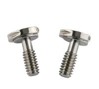 E-outstanding - Tornillo con bisagras con anillo en D (2 unidades, 1/4-20, rosca 1/4-20, acero inoxidable, tornillos de fijación para cámara trípode monopod QR Plate 17 mm de longitud)