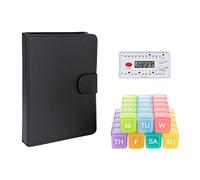 e-Pill 5 veces al día x 7 días organizador semanal de pastillas grande, caja de pastillas de vitaminas y medicinas, con estuche discreto y recordatorio de pastillas