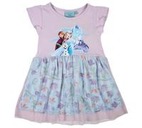 E plus M Frozen - Vestido de verano para niña, 100% algodón, sin mangas, estampado de personajes ELSA, morado, 110