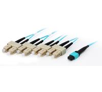 E-Quip equip MTP/SC 50/125μm 10 m Fibre Optic Cable 10 m MTP 4x SC Cyan - Fiber