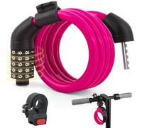 E scooter lock,1.2m/12mm antirrobo ideal combinación candado código de combinación de 5 dígitos candado de bicicleta candado de cable con grillete para Xiaomi M365/Pro2/Ninebot scooter