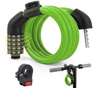 E scooter lock,5 dígitos candado de bicicleta candado de cable candado de combinación antirrobo de alta seguridad con grillete 120cm/12mm candado de cable para Xiaomi M365/Pro2/Ninebot scooter