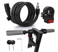 E Scooter Lock,Candado de bicicleta con 2 llaves anti-corte 12mm de espesor de cable de acero de alta seguridad de bloqueo para scooter/bicicleta de los niños antirrobo cerraduras de las puertas