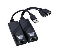 E-SDS USB 2.0 Extender to RJ45 Over Cat5 Cat5E Cat6 up to 196 Ft, USB Ethernet Extender Over Cat5/5E/6 Supports Windows/Mac/Vista, Plug and Play, No Driver Needed
