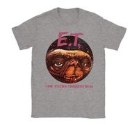 E.T T-Shirt Movie ET Retro Gift Vintage Mens Ladies Tshirt tee Grey(XX-Large)