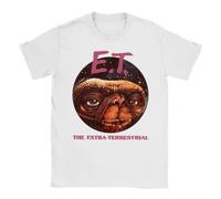 E.T T-Shirt Movie ET Retro Gift Vintage Mens Ladies Tshirt tee White(Large)