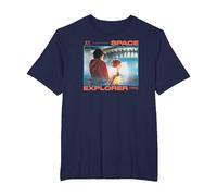 E.T. The Extra-Terrestrial Space Explorer 1982 Camiseta, Hombre Tallas Grandes, Azul Marino, 6X Alto