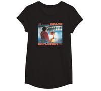 E.T. The Extra-Terrestrial Space Explorer 1982 Camiseta, Niñas, Negro, XS