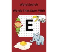 'E' Themed Word Search Puzzle Book: Word Searches with Easy to read Print about Animals, Objects, Foods and More | 6x9 inches, 110 pages | 50+ Puzzles… Gift for Vacation, Holidays and Free Time