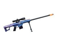 E-THOL Lanzagranadas Barrett 98k Soft-Head de juguete para niños | Modelo realista con munición Soft-Head | Incluye 10 granadas | Edad 3+ (Violeta)