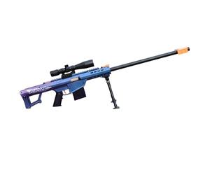 E-THOL Lanzagranadas Barrett 98k Soft-Head de juguete para niños | Modelo realista con munición Soft-Head | Incluye 10 granadas | Edad 3+ (Violeta)