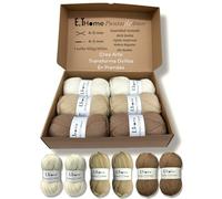 E.THOME 6 ovillo x 100g lana para tejer premium, con hebra regular sin nudos ni bolas Lanas para crochet, dos agujas, diy, hilo grueso para crochet, Crea Arte. Transforma ovillos en prendas. MxT