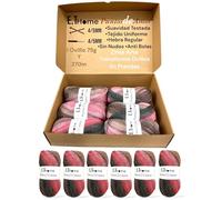 E.THOME 6 ovillo x 75g lana para tejer premium brillo Rsa con hebra regular sin nudos ni bolas Lanas para crochet, diy, hilo grueso para crochet, Crea Arte. Transforma ovillos en prendas. (ROSA)