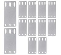 E Track Mounting Plate, Tie Down Bracket, 2-1/8 inches 1.8 mm Lorry Trailer Hardware, Reinforced Steel Support, Pre-Drilled Backing, 12 Pack, Cargo Securing on Wooden Floor