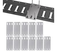 E Track Rail Mounting Back Plate, Heavy Duty Bracket Set, 12 piezas Instalación Kit and Sturdy Steel Construction, Secure Load Support for Wooden Floor, Garaje, Workshop