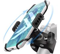 E Tronic Edge Soporte para telιfono de bicicleta - Soporte giratorio para telιfono celular para manillar de bicicleta compatible con iPhone 12 11