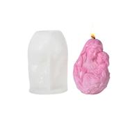 (E type) High Temperature Resistant Silicone Mold Mother with Child Pattern 3D Figure Statue Candle Making Moulds for Candle Soap