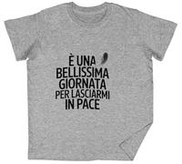 È Una Bellissima Giornata per Lasciarmi In Pace Grey Kids Unisex T-Shirt tee
