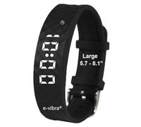 e-vibra Reloj de entrenamiento con maceta con alarma vibratoria silenciosa, con temporizador y 15 alarmas diarias (negro - ancho)