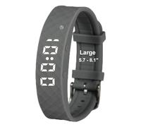 e-vibra Reloj de entrenamiento para ir al baño - Pulsera de alarma vibratoria silenciosa recargable - Reloj recordatorio médico - con temporizador y 15 alarmas diarias (gris, grande)