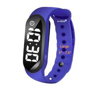 e-vibra Reloj de entrenamiento para ir al baño - Reloj despertador silencioso con vibración y recordatorio de píldoras con temporizador de cuenta regresiva (azul real)