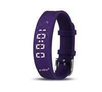 e-vibra Reloj de entrenamiento para ir al baño - Reloj vibratorio silencioso recargable - Pulsera de recordatorio médico - con temporizador y 15 alarmas diarias (morado)