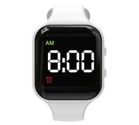 e-vibra Reloj de entrenamiento resistente al agua, recargable, con alarma vibratoria, reloj despertador silencioso, con cerradura (blanco)