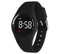 e-vibra Reloj de entrenamiento resistente al agua, recargable, con alarma vibratoria, reloj despertador silencioso, con cerradura (negro)