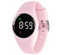 e-vibra Reloj de entrenamiento resistente al agua, recargable, con alarma vibratoria, reloj despertador silencioso, con cerradura, Rosado, Moderno