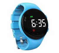 e-vibra Reloj despertador silencioso con alarma vibratoria, con múltiples alarmas y bloqueo, Azul, Moderno