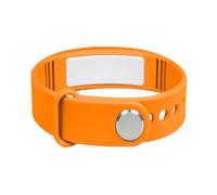 e-vibra Reloj despertador vibratorio, pulsera de entrenamiento para ir al baño, reloj recordatorio de píldoras recargable con 15 alarmas diarias, Naranja-V2, Large, Minimalista