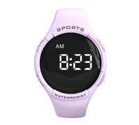 e-vibra Reloj despertador vibratorio, pulsera de entrenamiento para ir al baño, reloj recordatorio de píldoras recargable con temporizador y 15 alarmas diarias, Púrpura