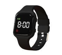 e-vibra Reloj despertador vibratorio, reloj de entrenamiento para ir al baño, resistente al agua, recordatorio médico, pulsera con temporizador (negro)
