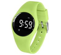 e-vibra Reloj despertador vibratorio, resistente al agua, pulsera de entrenamiento para ir al baño, reloj recordatorio médico recargable con temporizador y 15 alarmas diarias (verde)