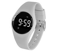e-vibra Reloj despertador vibratorio, resistente al agua, reloj de entrenamiento para ir al baño, reloj recordatorio médico recargable con temporizador y 15 alarmas diarias (gris)
