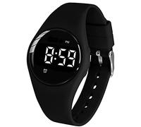 e-vibra Reloj despertador vibratorio resistente al agua, reloj silencioso con recordatorio médico, con temporizador y 15 alarmas diarias (negro)