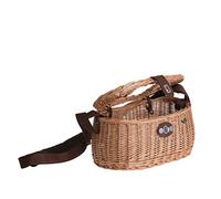 e-wicker24 Alles aus Weide Cesta de mimbre trenzada, correa, cesta para accesorios de pesca