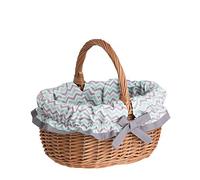 e-wicker24 Alles aus Weide - Cestos de Mimbre, Cesta de la Compra Ovalada, Decoración Diseño Retro