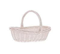 e-wicker24 Alles aus Weide La cesta de la compra de mimbre, colour blanco y servicio de cesta, cesto de mimbre, oval, en caja de regalo cesta de la compra