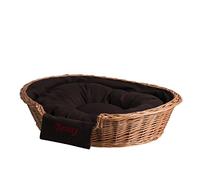 e-wicker24 Alles aus Weide Produktbild Almacenamiento de Mimbre para un Perro/Un Gato con un cojín Suave, un Tumbona para Animales, rodamiento de Gato/Perro, de Almacenamiento Cama