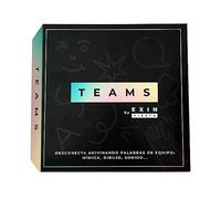 E X I N Teams - Juego de Mesa Cartas Mímica | 4-20 Jugadores | 180 Cartas Dobles | 5 Rondas par Adivinar el Máximo de Palabras | Gestos/Sonidos/Dibujos | Regalo | +16Años