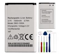 E-yiiviil Batería de repuesto DBO-1000A compatible con Doro 1370 1372 2404 6040 6060 batería con herramientas