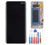 E-yiiviil Pantalla TFT Compatible con Samsung Galaxy S10 Plus S10+ SM-G975U SM-G975W de 6.4 Pulgadas LCD táctil con Herramientas + Marco (no se admite reconocimiento de Huellas Dactilares)