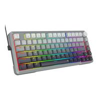 E-Yooso Teclado para juegos de disparo rápido, interruptor magnético de efecto Hall, accionamiento ajustable, tasa de sondeo de 8 K Hz, retroiluminación RGB, 75% compacto con cable con teclado