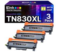 E-Z Ink Cartucho de tóner compatible de repuesto para Brother TN830XL TN830 TN 830 para usar con impresora HL-L2460DW DCP-L2640DW HL-L2480DW HL-L2400D HL-L2405W MFC-L2820DW (3 negros)